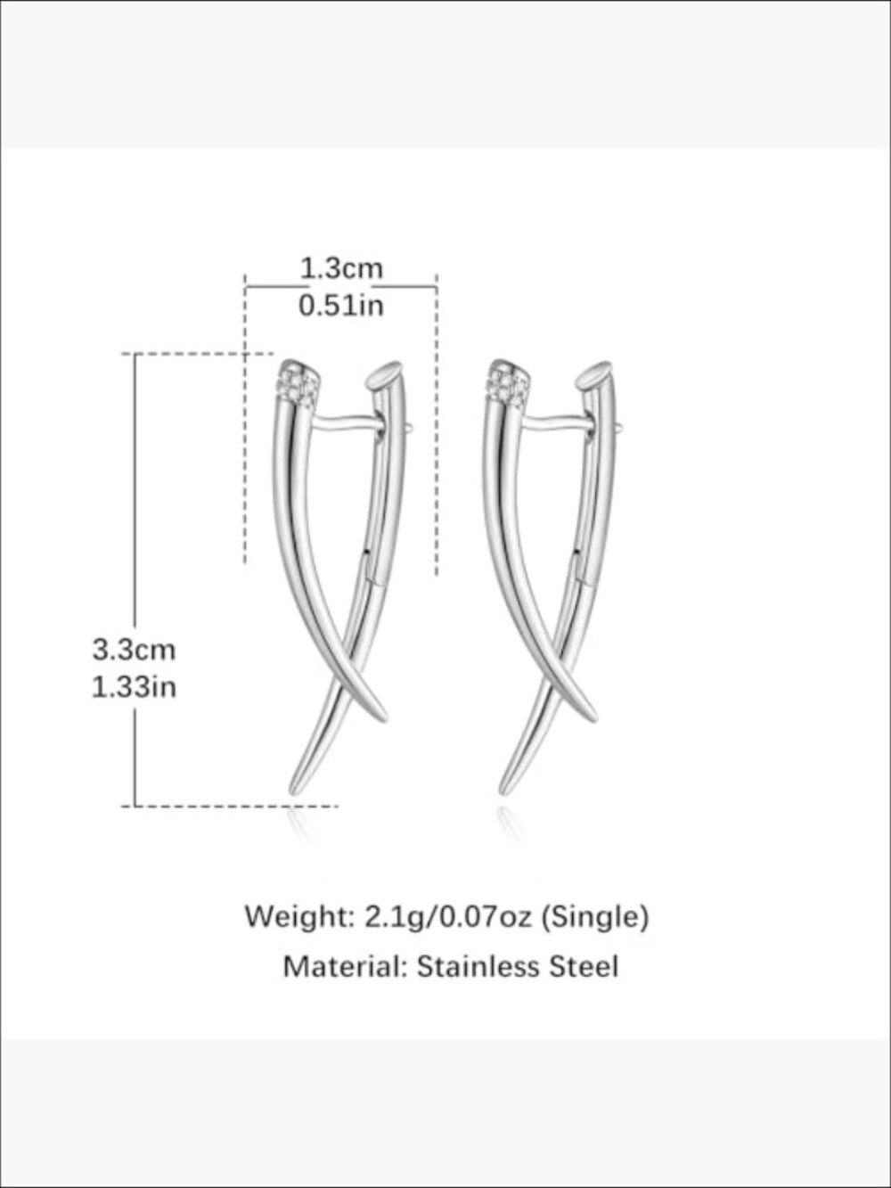 Hypoallergenic Stainless Steel Stud Earrings Dainty Lightweight Jewelry - Picture 6 of 7